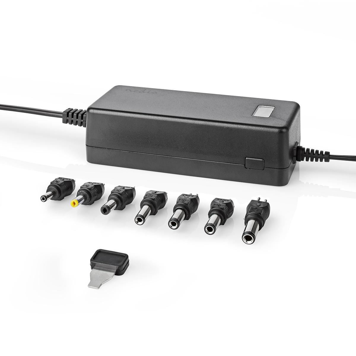 Nedis Universal AC Power Adapter | 36 W | 5 - 24 V DC | 1.80 m | 2.4 - 3.0 A | 7 plug(s) | Black