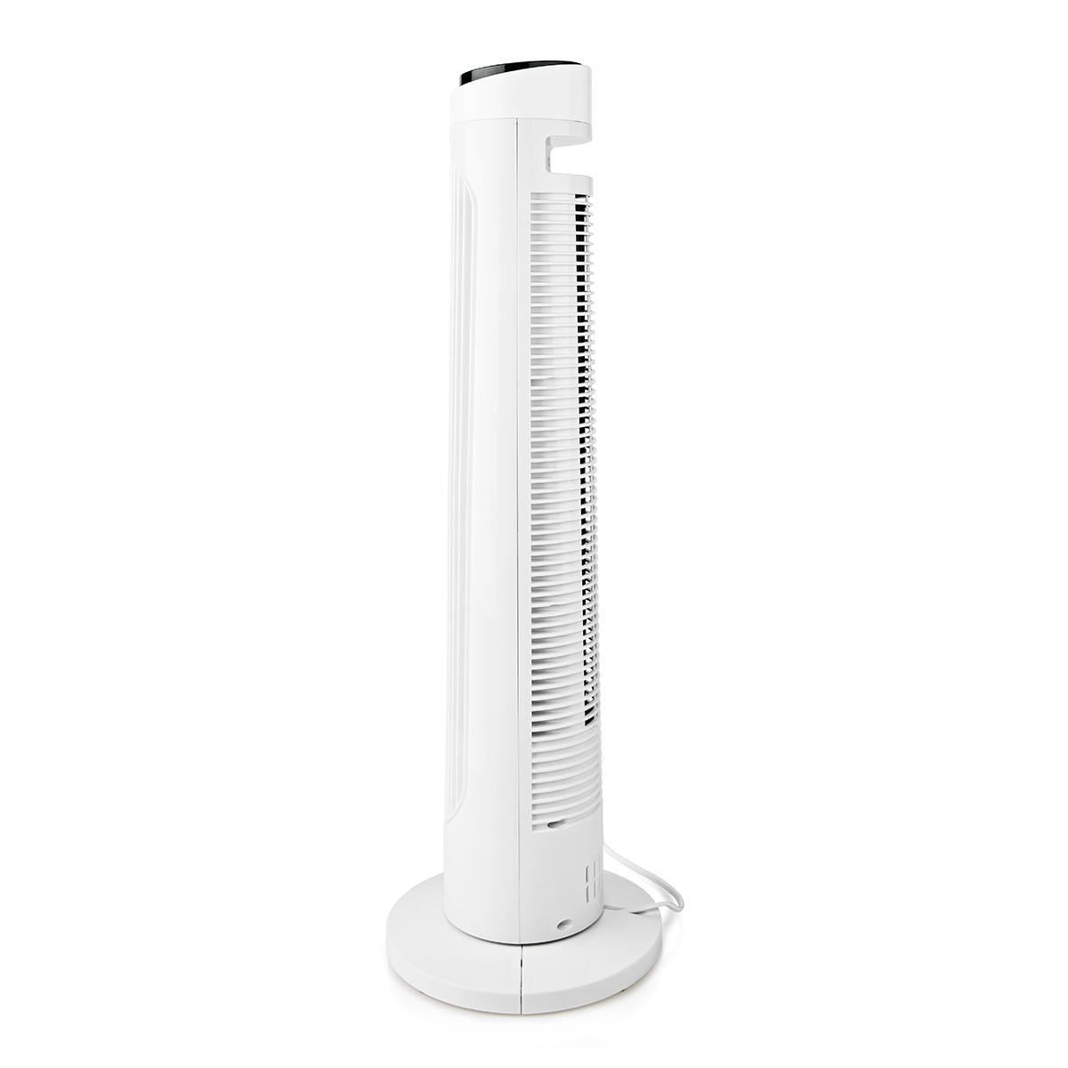 Nedis Tower Fan | 3-Speed | Oscillation | 50 W | Remote control | Black / White
