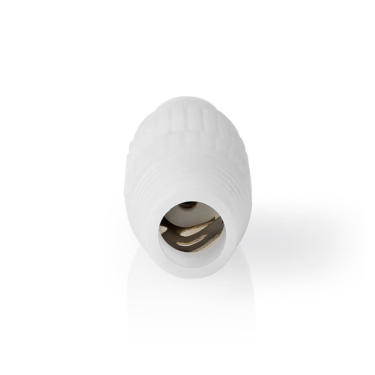 Nedis Satellite & Antenna Adapter | IEC (Coax) Female | IEC (Coax) Female | Nickel Plated | 75 Ohm | Straight | Plastic | White | 1 pcs | Window Box with Euro Lock
