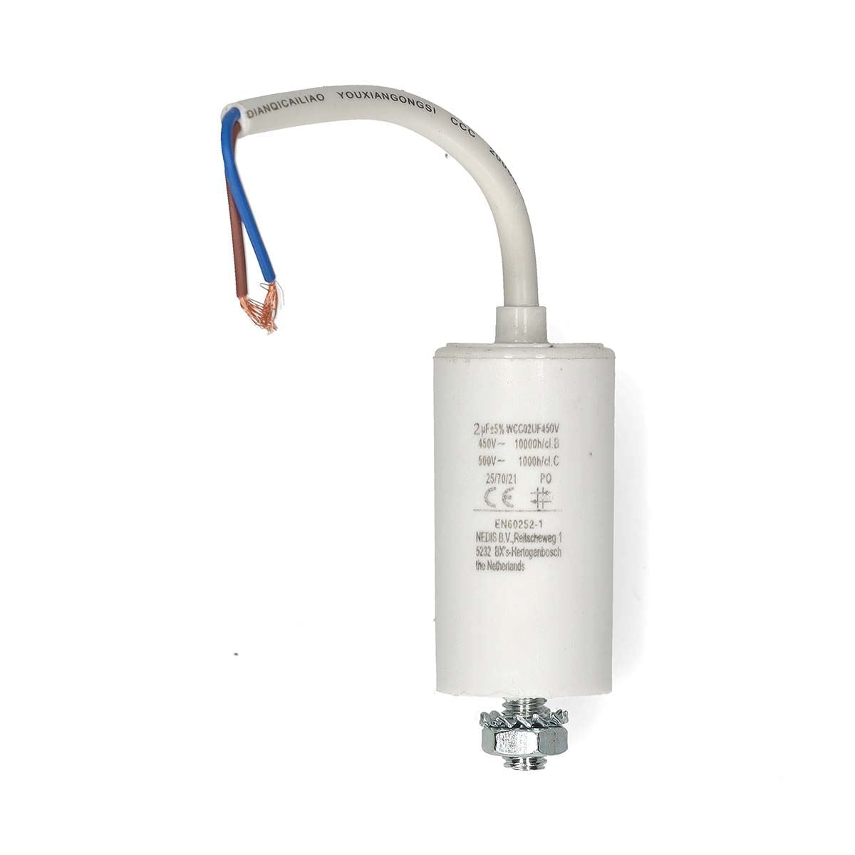 Nedis WCC02UF450V | Capacitor | 2.0 uF | 450 V | Wire Lead | 10 pcs