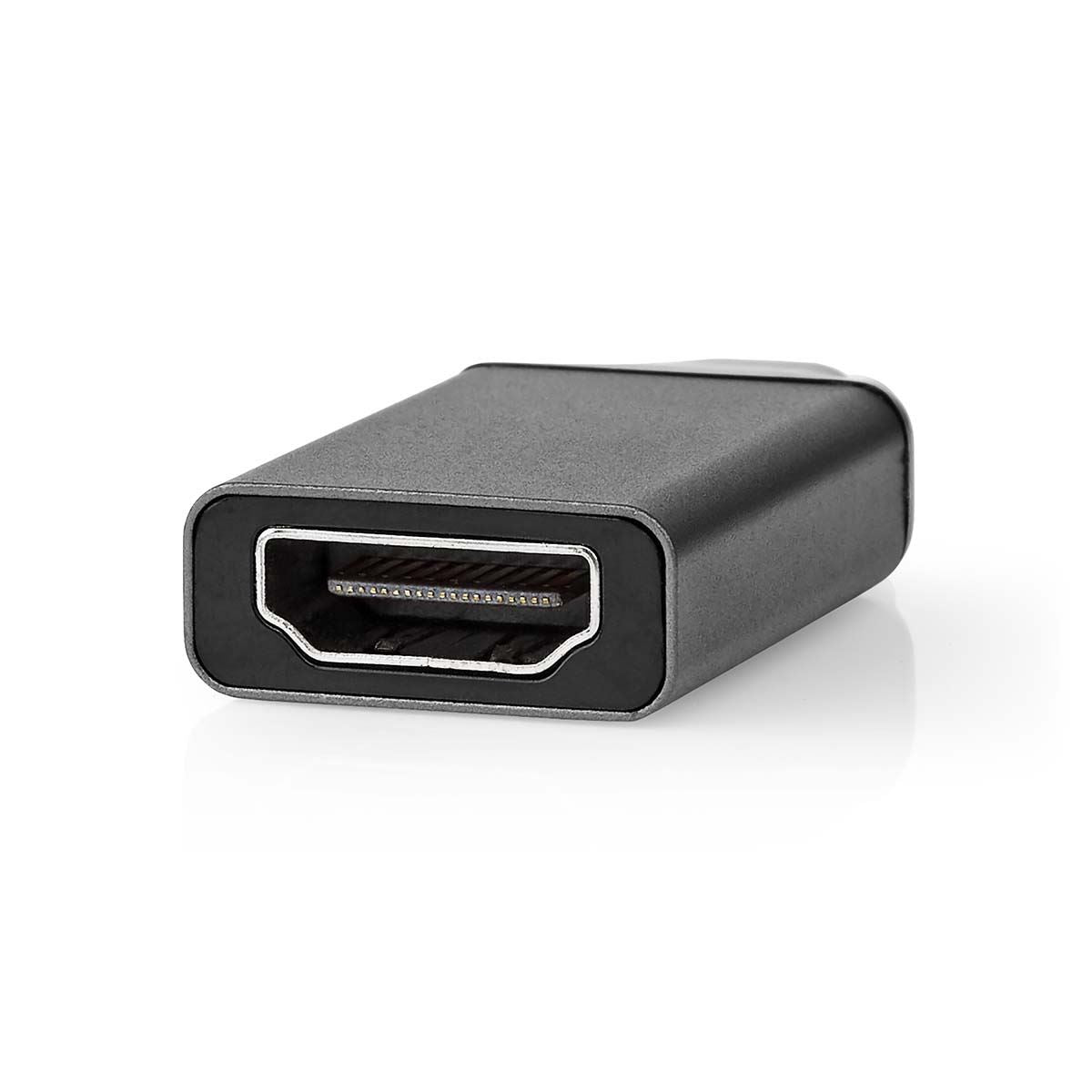 Nedis USB-C™ Adapter | USB 3.2 Gen 1 | USB-C™ Male | HDMI™ Output | 4K@60Hz | Round | Nickel Plated | Black / Grey | Box