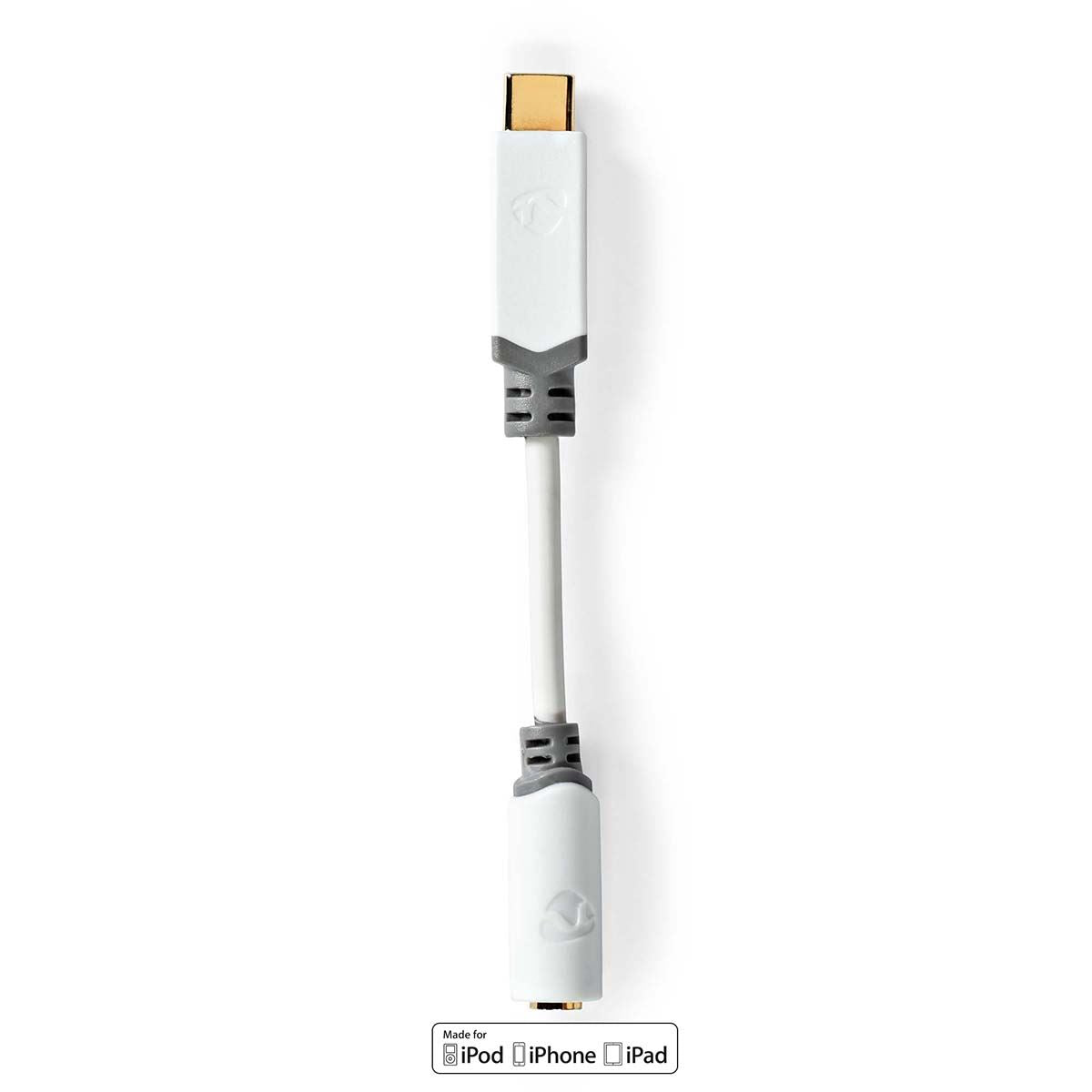 Nedis USB-C™ Adapter | USB 2.0 | USB-C™ Male | 3.5 mm Female | 0.10 m | Round | Gold Plated | PVC | White | Box