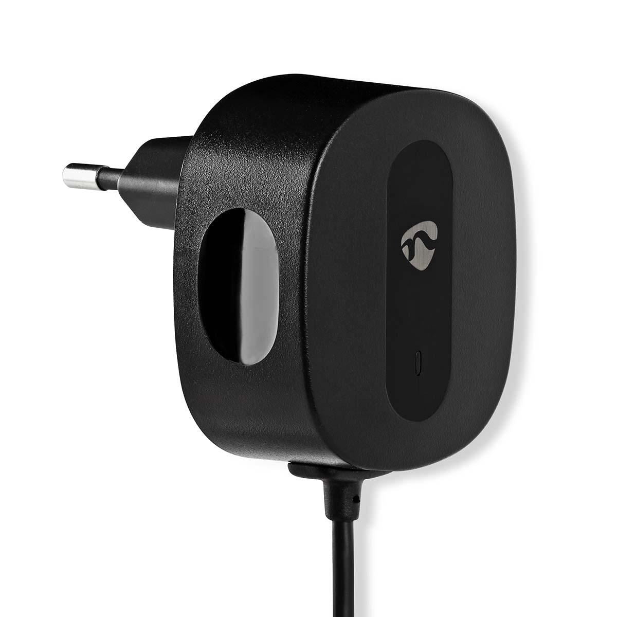 Nedis Wall Charger | 15 W | Quick charge feature | 1x 3.0 A | Number of outputs: 1 | USB-C™ (Fixed) Cable | 1.50 m | Single Voltage Output | Black
