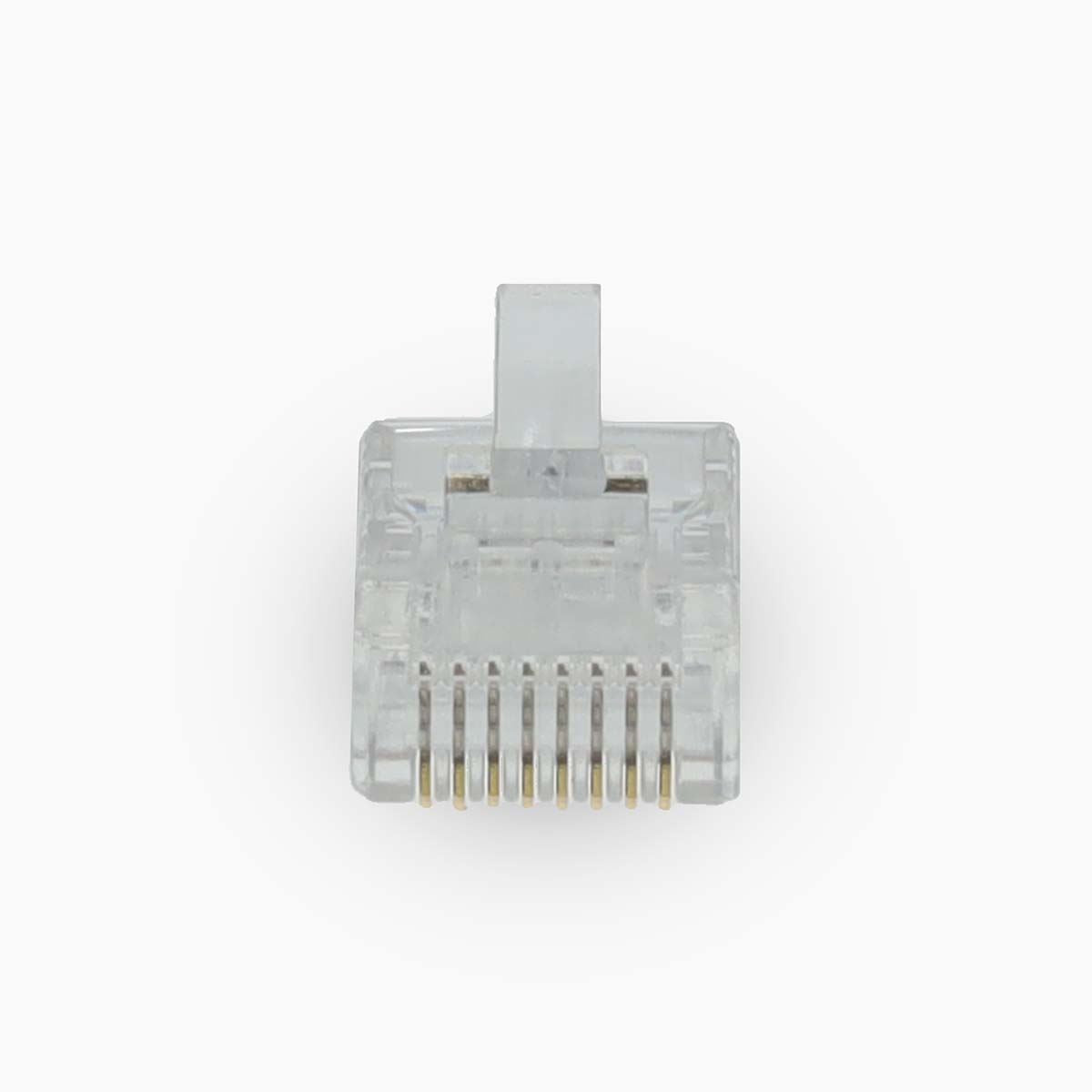 Nedis RJ45 Connector | RJ45 Pass Through | Solid UTP CAT5 | Straight | Gold Plated | 10 pcs | PVC | Transparent | Box