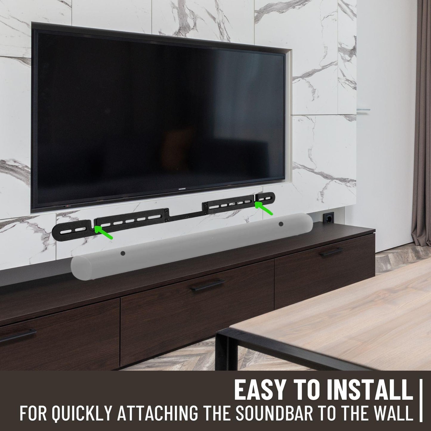 Nedis Soundbar Mount | Compatible with: Sonos® Arc™ | Wall | 10 kg | Fixed | ABS / Steel | Black