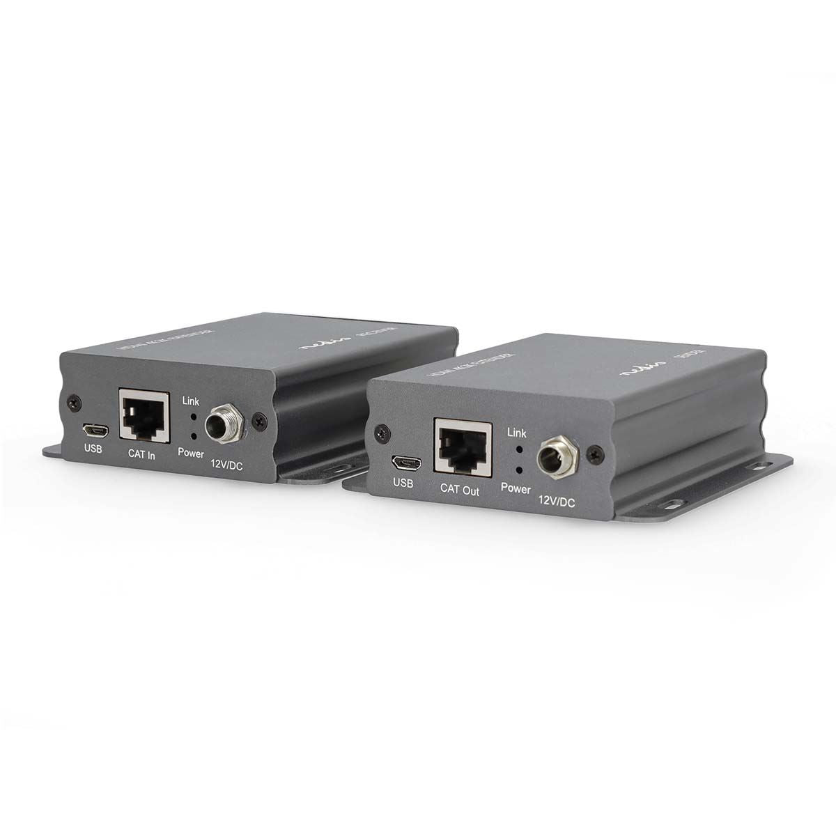 Nedis HDMI™ Extender | Over Cat6 | up to 50.0 m | 4K@30Hz | 10.2 Gbps | IR Return function | Metal | Anthracite