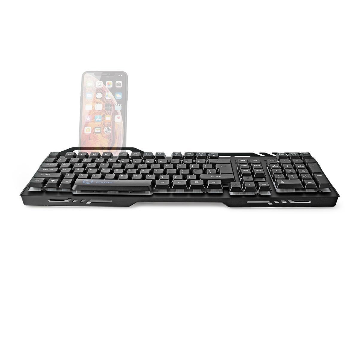 Nedis Wired Gaming Keyboard | USB 2.0 | Membrane Keys | LED | US International | US Layout | USB Powered | Power cable length: 1.50 m | Gaming