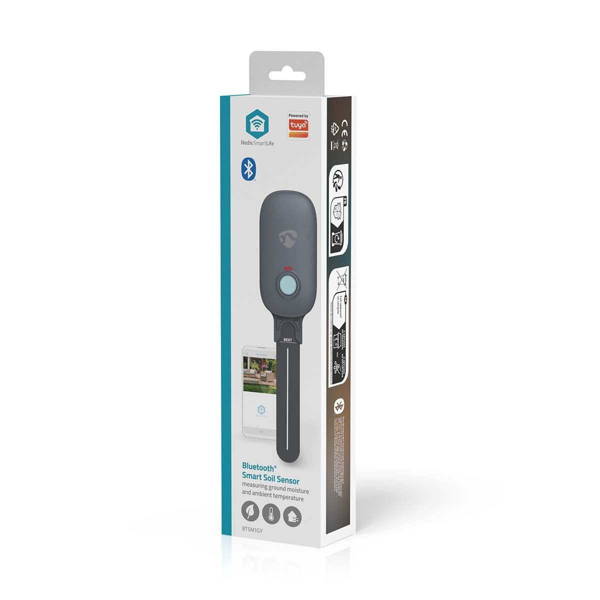 Nedis SmartLife Soil Moisture Meter | Bluetooth® | Battery Powered | IP55 | 0 - 100 | Android™ / IOS
