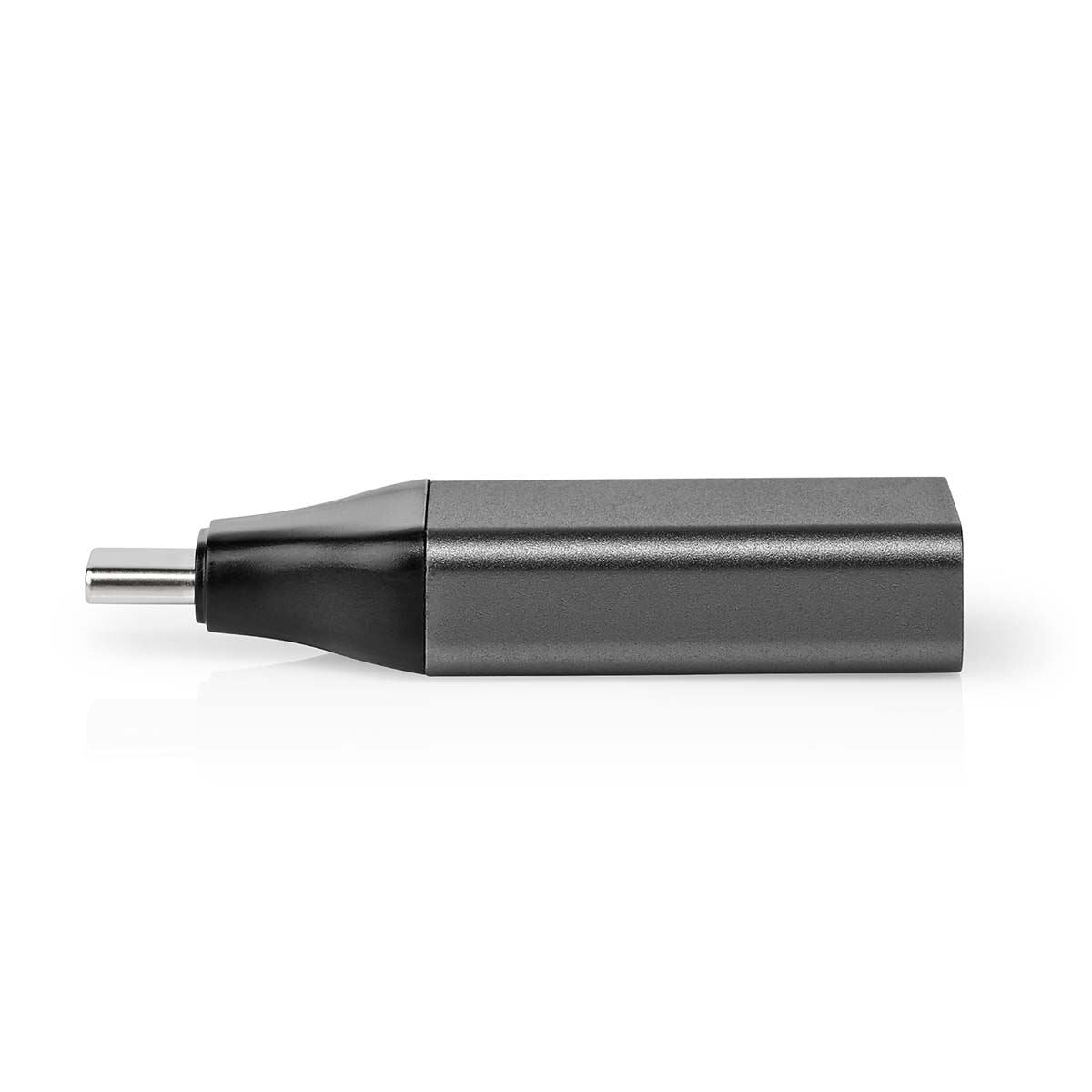 Nedis USB-C™ Adapter | USB 3.2 Gen 1 | USB-C™ Male | HDMI™ Output | 4K@60Hz | Round | Nickel Plated | Black / Grey | Box