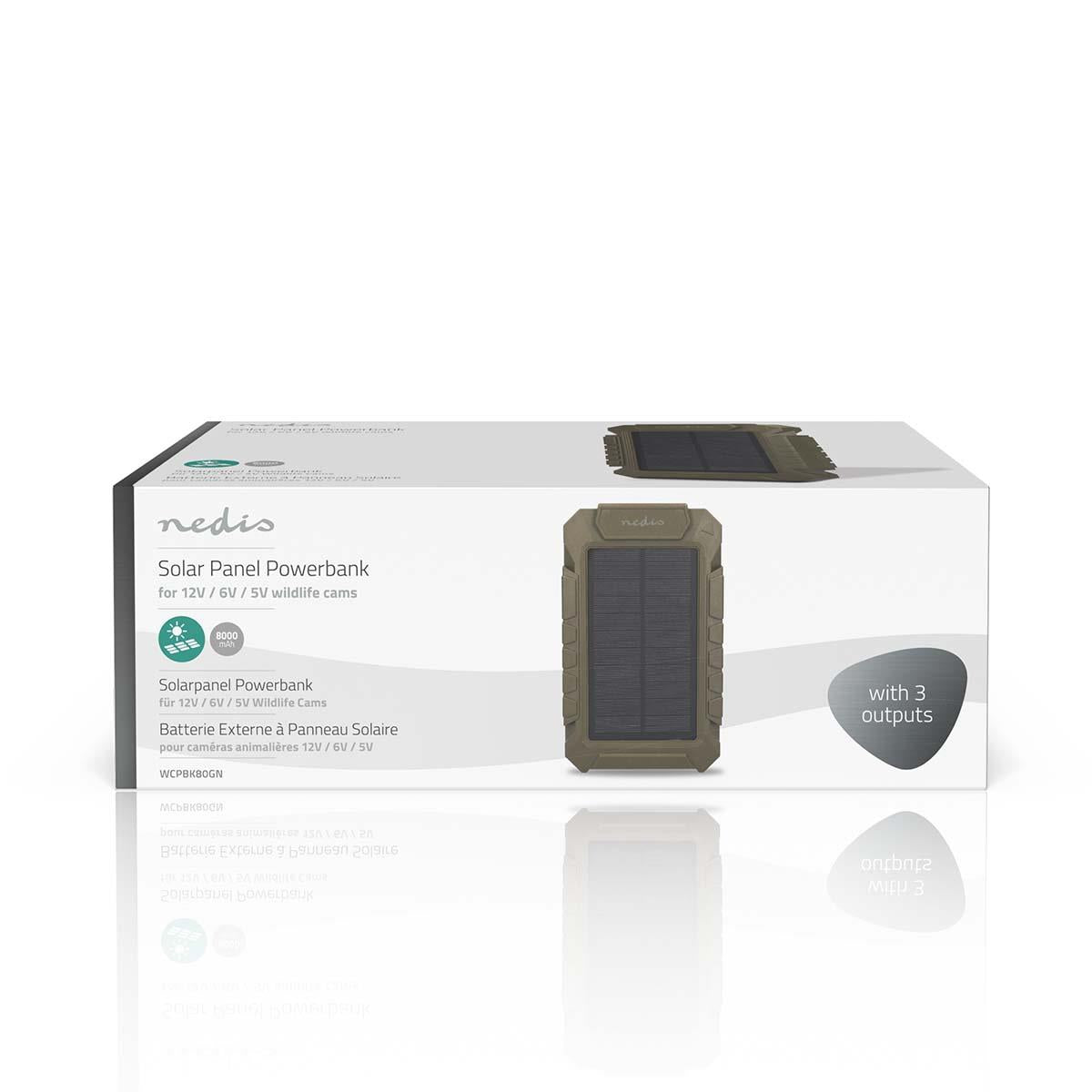 Nedis Solar Panel | 5 / 6 / 12 V DC | 0.5 / 1.0 A | DC Jack | Accessory for: WCAM130GN / WCAM150GN / WCAM180GN/ WCAM250GN / WCAM280GN / WCAM460GN