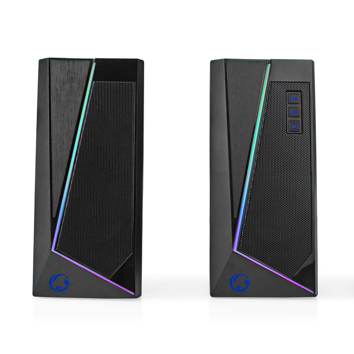 Nedis Gaming Speaker | Speaker channels: 2.0 | USB Powered | 3.5 mm Male | 18 W | LED | Volume control