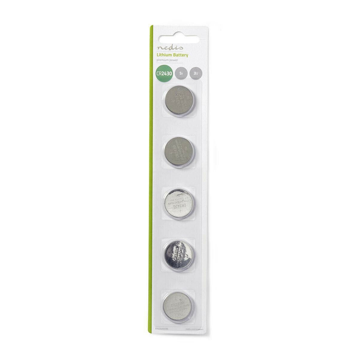 Nedis Lithium Button Cell Battery CR2430 | 3 V DC | 5-Pack