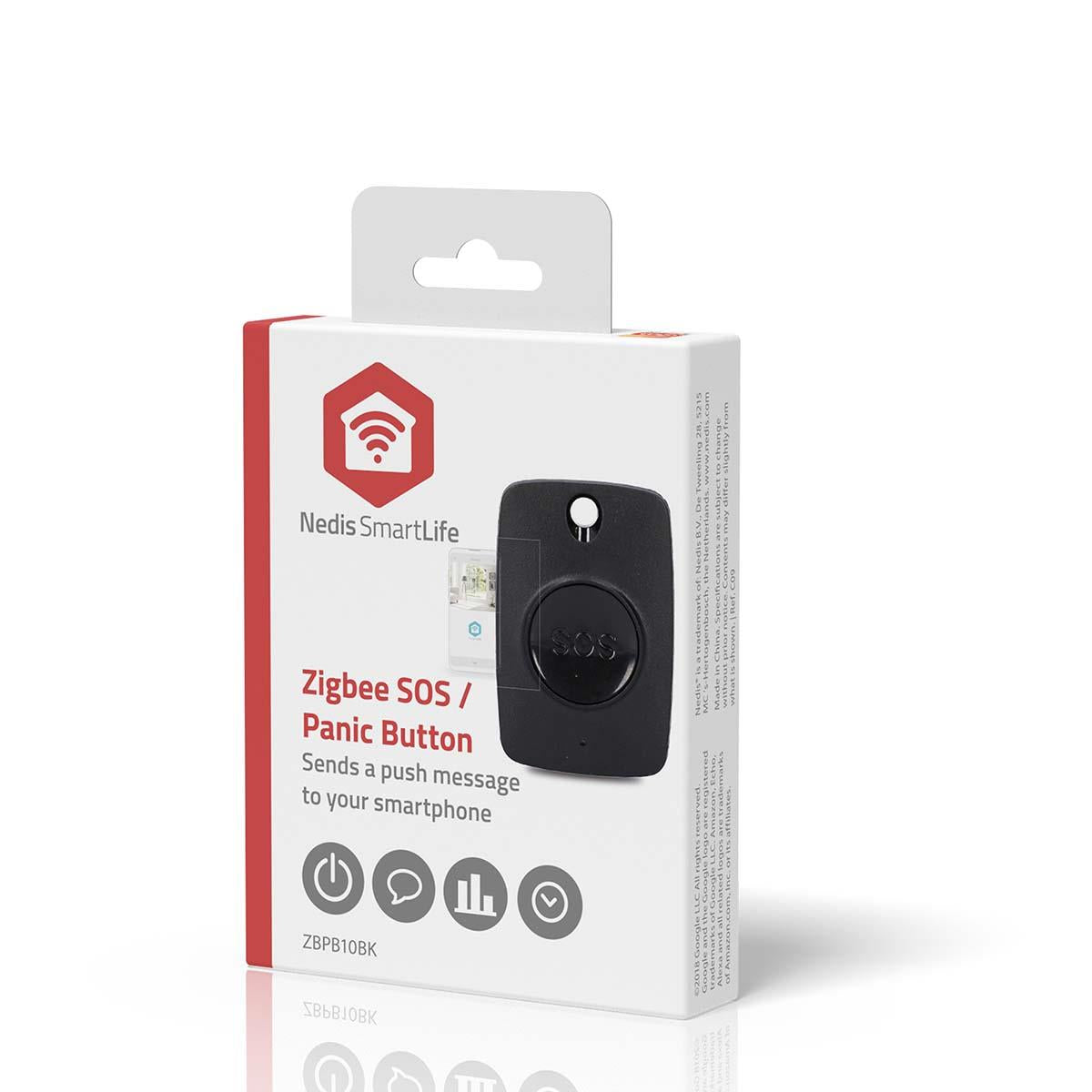 Nedis Smart Panic Button | Zigbee 3.0 | Battery type: CR2450 | Black