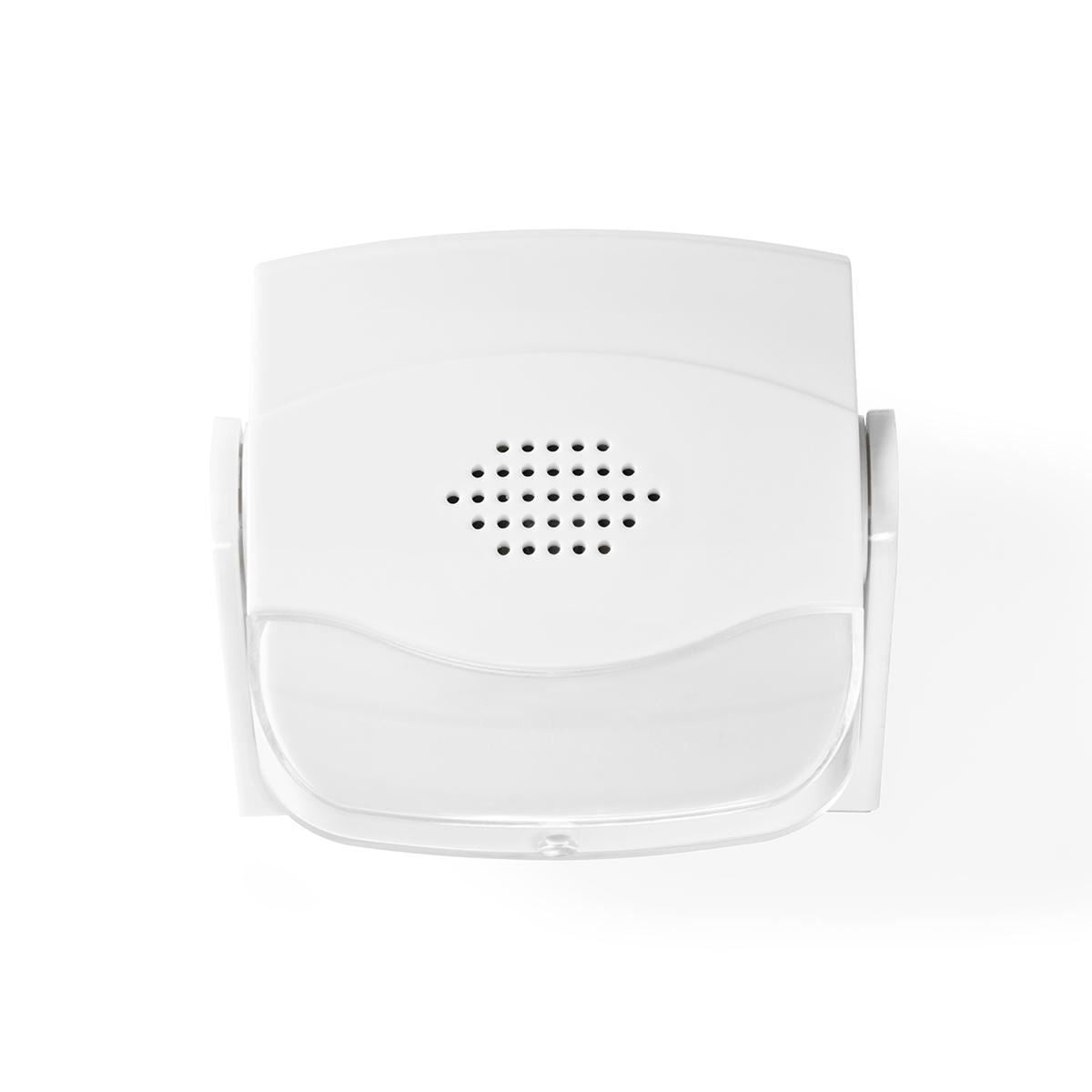 Nedis Motion Detection Alarm | Battery Powered | 3x AAA/LR03 | 80 dB | Detector range: 1.10 m | Detector angle: 10 ° | Ceiling / Wall | White