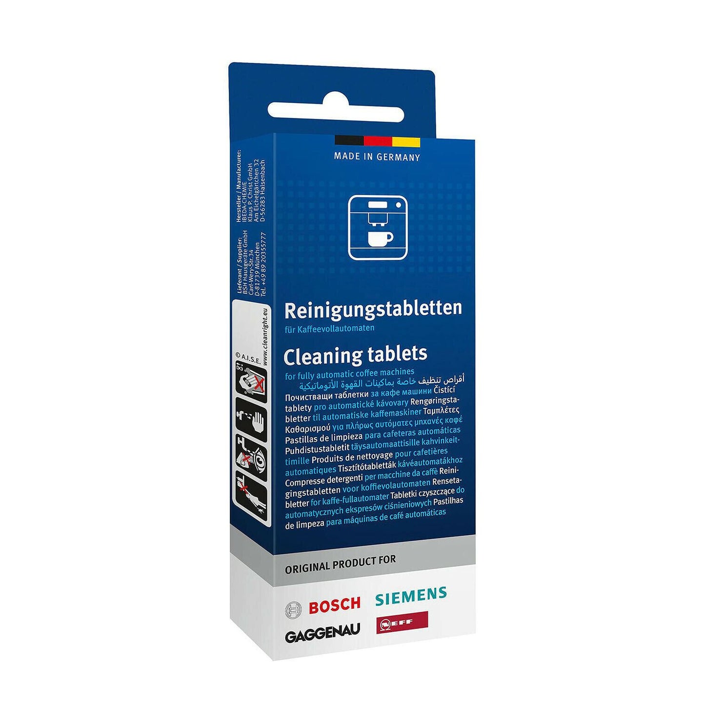 Bosch Cleaning tablets for coffee and espresso machines and kettles 10 pcs