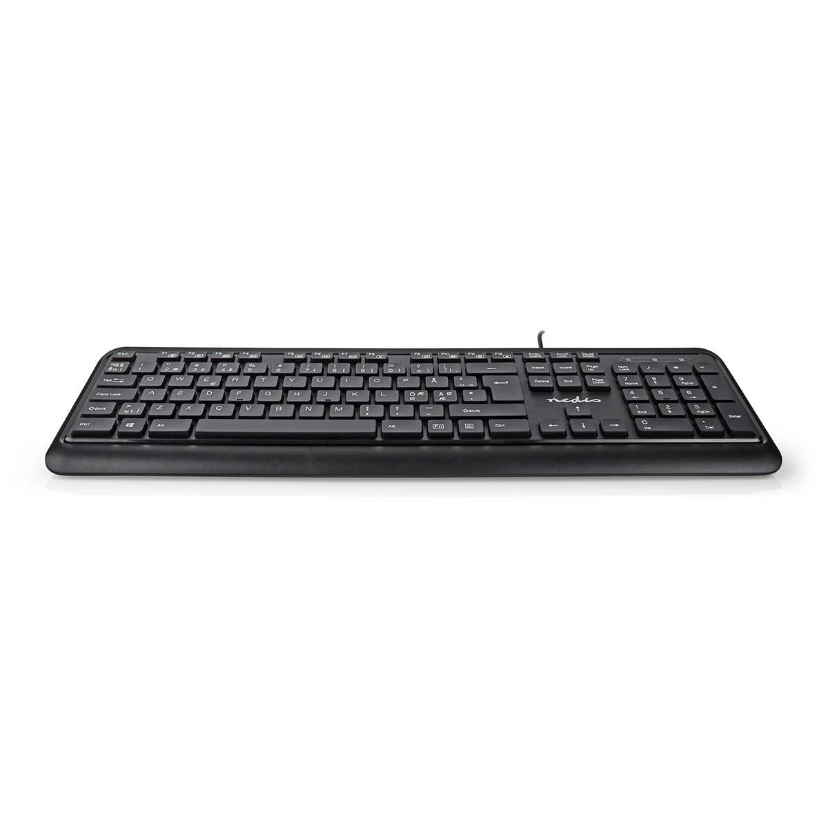 Nedis Wired Keyboard | USB-A | Multimedia | QWERTY | ND Layout | Numeric keypad