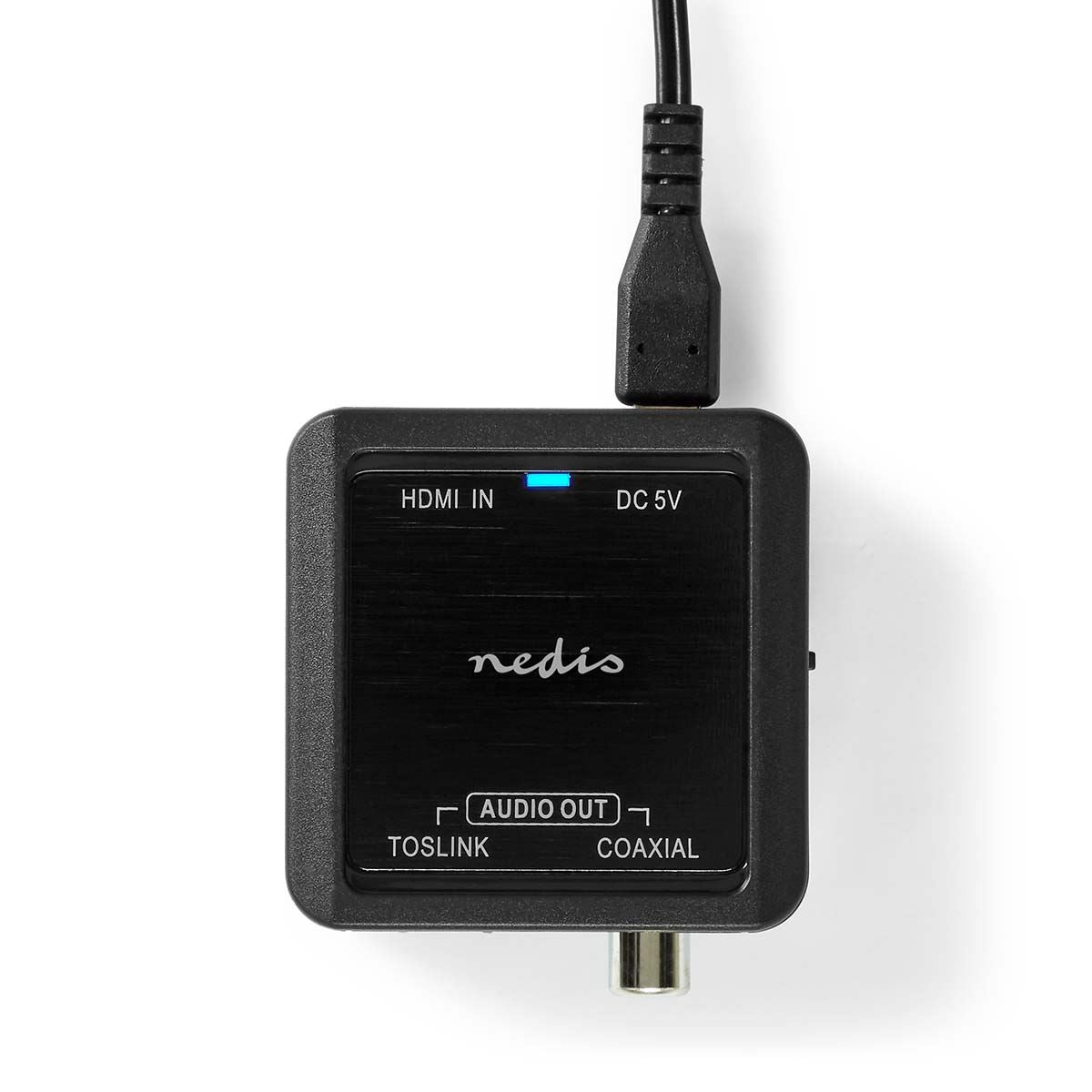 Nedis Digital Audio Converter | 1-way | Connection input: DC Power / HDMI™ Input | Connection output: 1x Coax Audio / 1x TosLink Female | Automatic | Anthracite