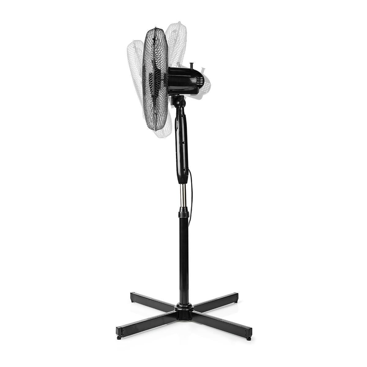 Nedis Stand Fan | Diameter: 400 mm | 3-Speed | Oscillation | 40 W | Adjustable height | Shut-off timer | Remote control | Black