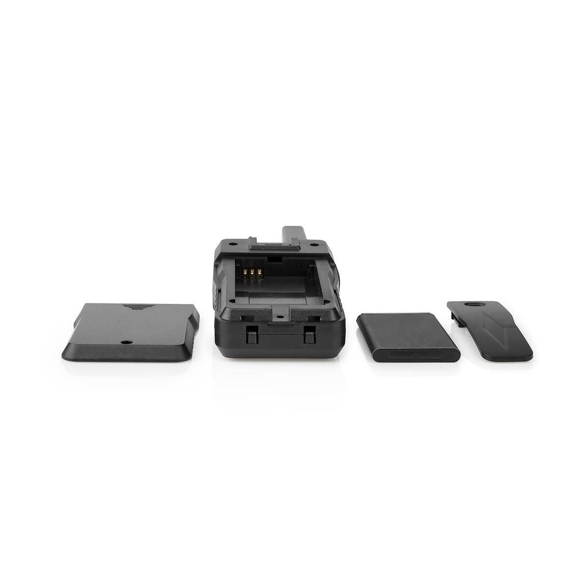 Nedis Walkie-Talkie Set | 2 Handsets | Up to 10 km | Frequency channels: 8 | PTT / VOX | up to 6 Hours | Charging base included | Headphone output | Black