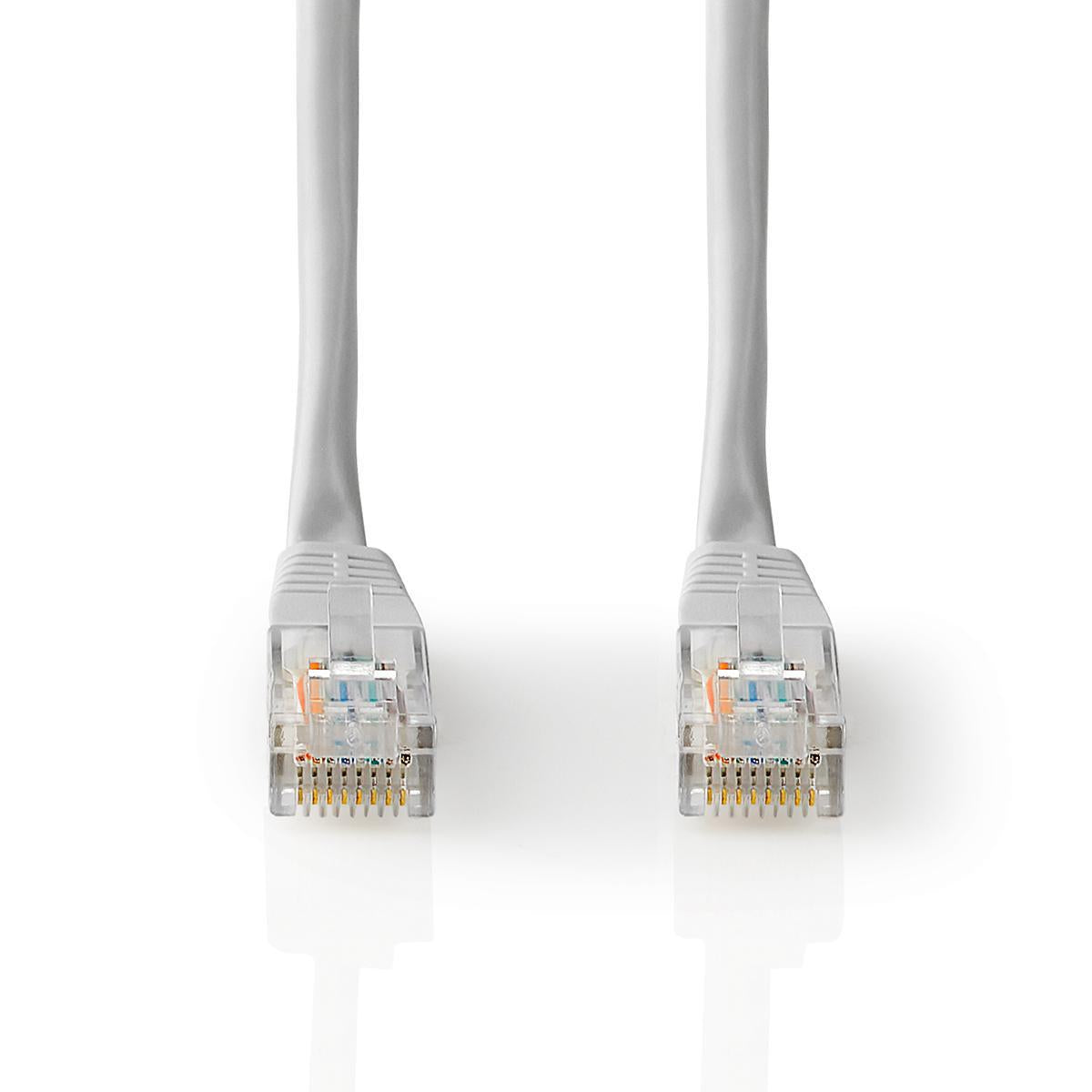 Nedis CCGT85100GY05 | CAT5e Network Cable | U/UTP | RJ45 Male | RJ45 Male | 0.50 m | Round | PVC | Grey | Label