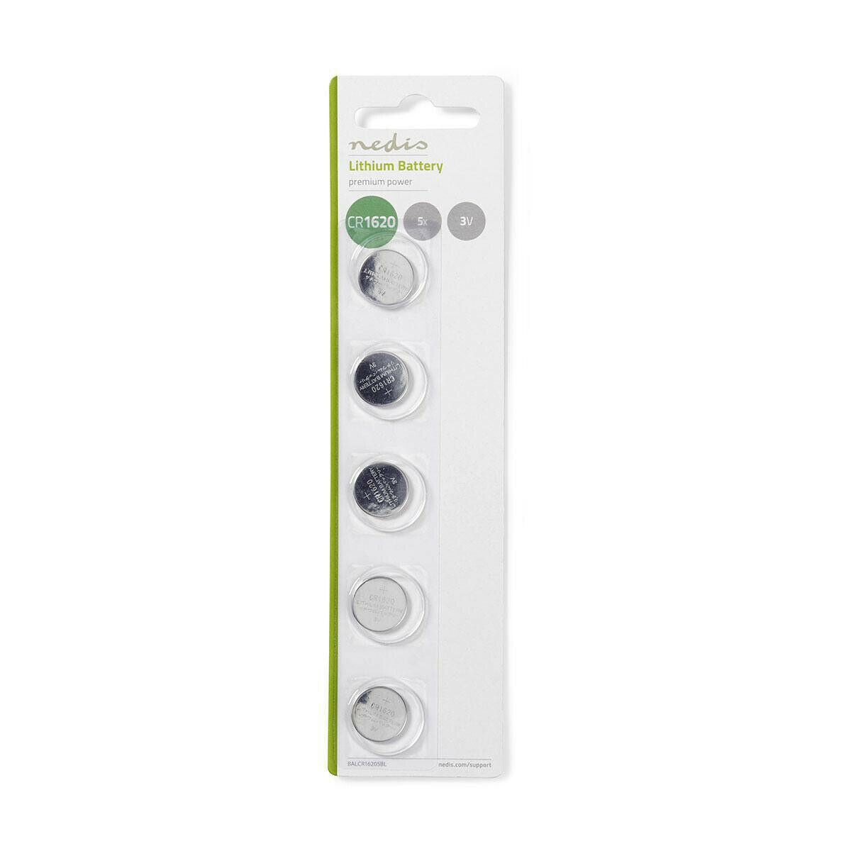 Nedis Lithium Button Cell Battery CR1620 | 3 V DC | 5-Pack