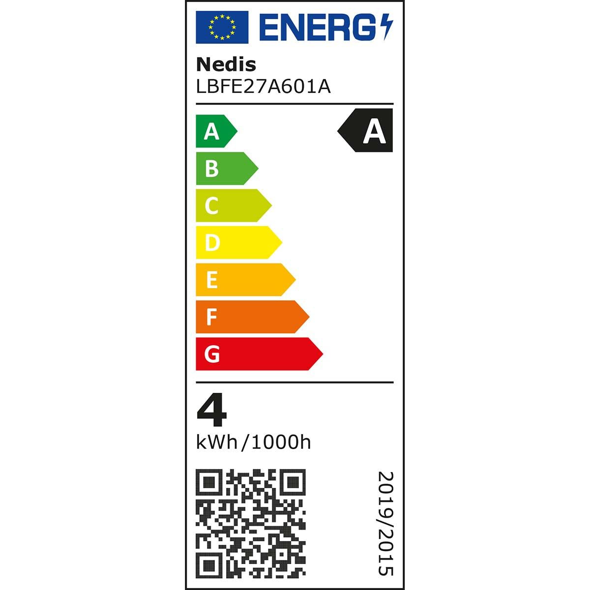 Nedis LED Filament Bulb E27 | A60 | 3.8 W | 806 lm | 2700 K | Warm White | Retro Style | 1 pcs