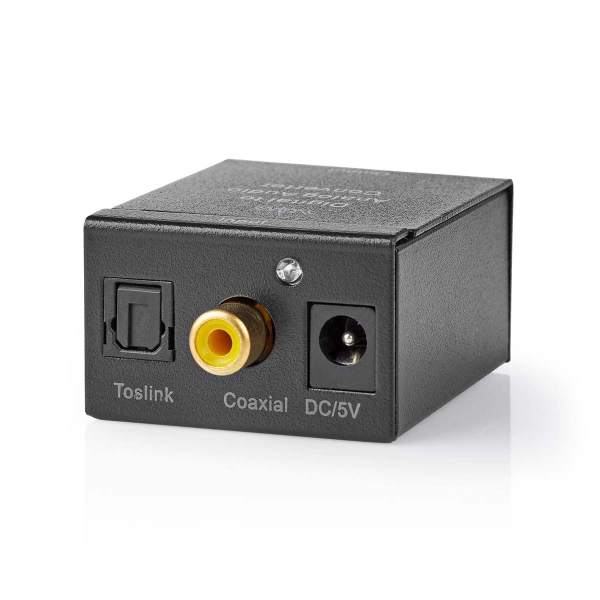 Nedis Digital Audio Converter | 1-way | Connection input: 1x Digital RCA / 1x TosLink | Connection output: 1x (2x RCA) / 1x 3.5 mm | Automatic | Integrated amplifier | Black