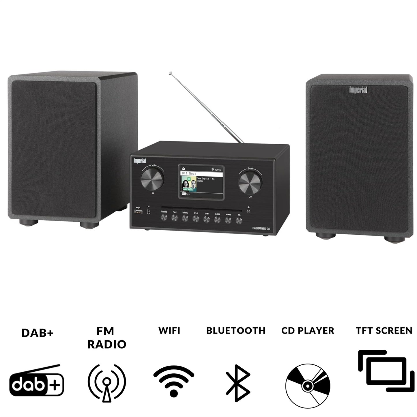 Imperial DABMAN i310 CD Hybrid micro Hi-fi System DAB+ / FM / Internet / Bluetooth Black