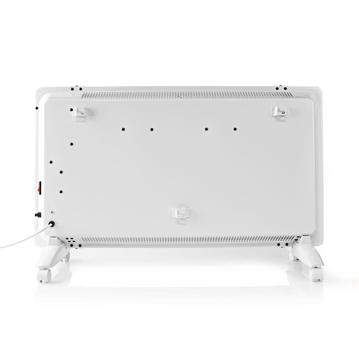 Nedis SmartLife Convection Heater | Wi-Fi | Suitable for bathroom | Glass Panel | 2000 W | 2 Heat Settings | LED | 15 - 35 °C | Adjustable thermostat | White