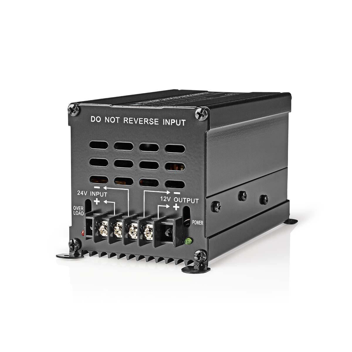 Nedis Power Converter | Car Powered | 24 V DC | 12 V DC | 240 W | Screw Terminal | Equipped with a fuse | Black