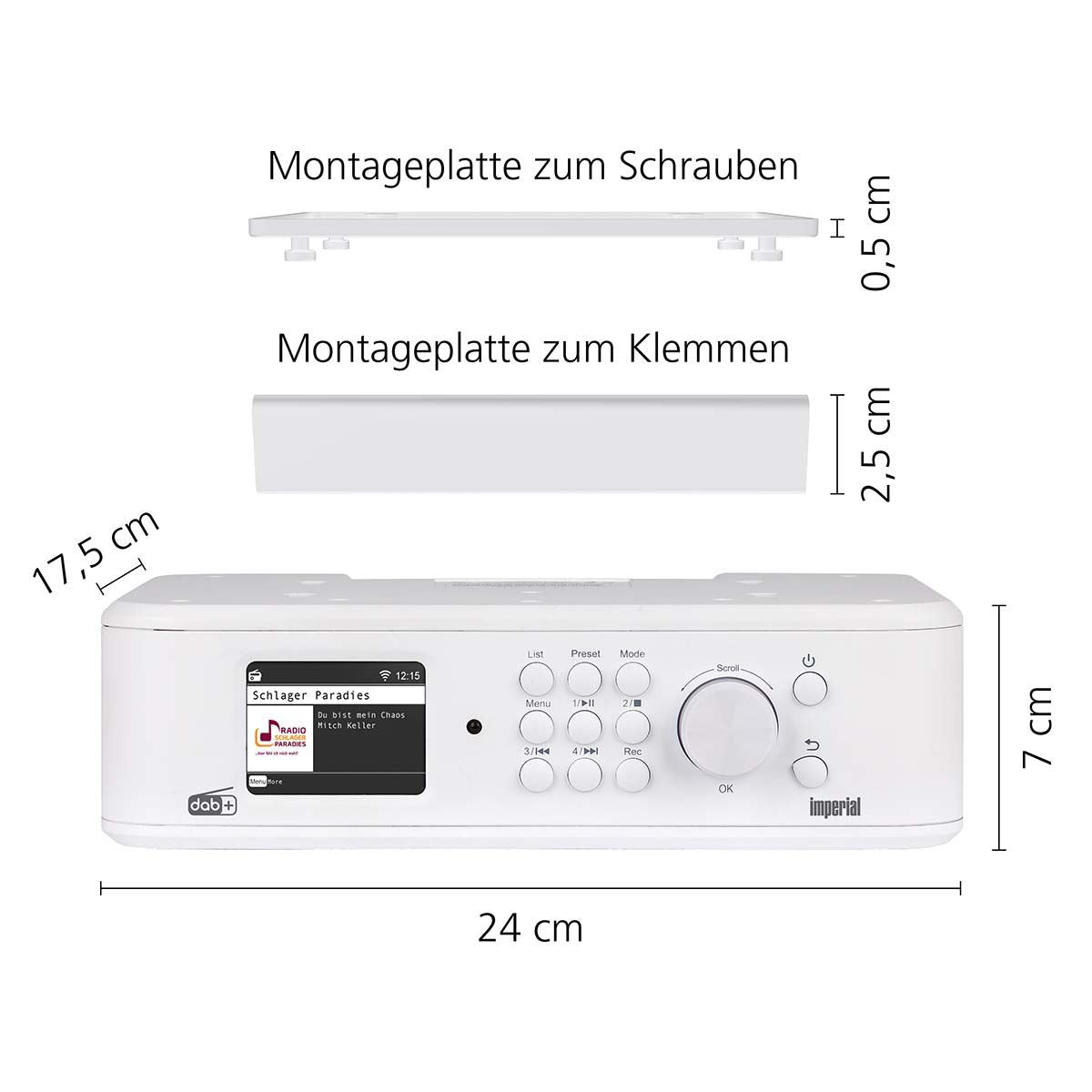 Imperial DABMAN i460 Multifunctional Radio White-Silver