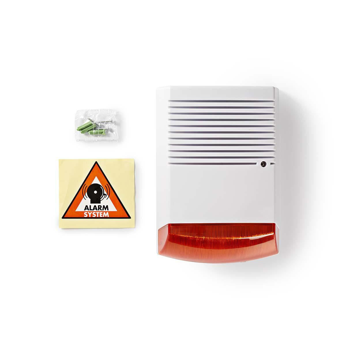 Nedis Dummy Security Siren | IP44 | Battery Powered | Outdoor | Orange / White