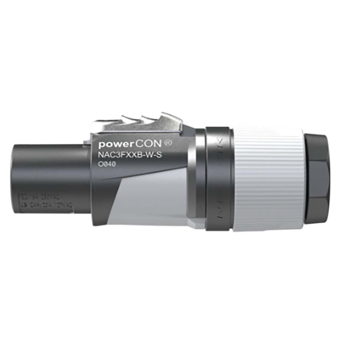 Neutrik NAC3FXXB-W-S locking AC mains cable connector