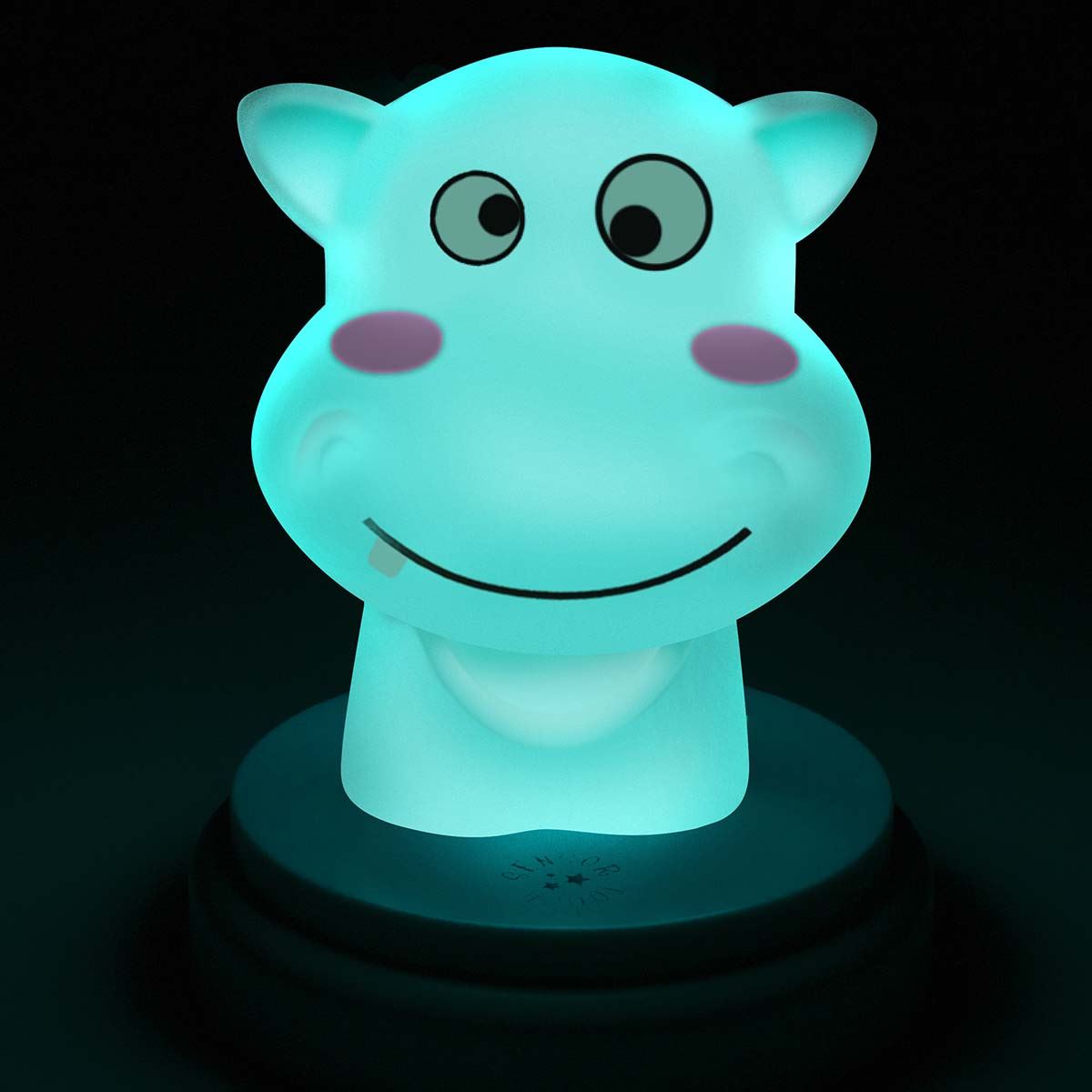 Alecto SILLY HIPPO LED Childrens Bedroom Night Light | Blue