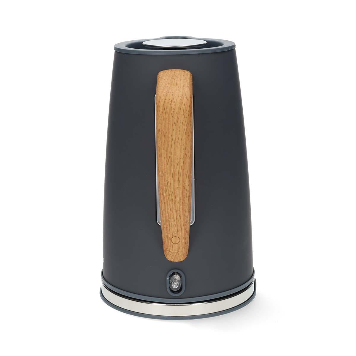 Nedis Electric Kettle | 1.7 l | Soft-Touch | Grey | Rotatable 360 degrees | Concealed heating element | Strix® controller | Boil-dry protection