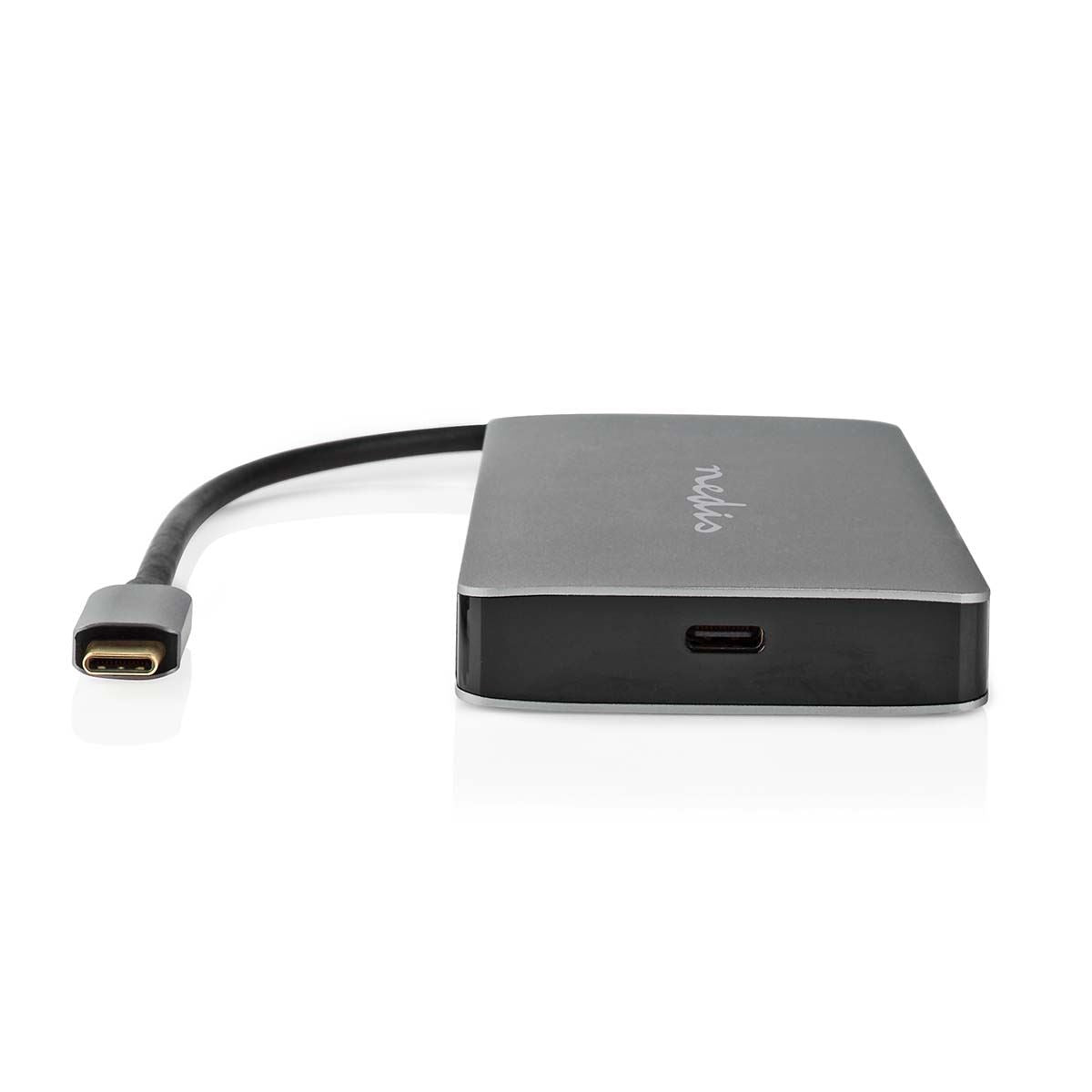 Nedis USB Multi-Port Adapter | USB 3.2 Gen 1 | USB-C™ Male | Micro SD / RJ45 Female / SD / USB-C™ Female / 2x HDMI™ / 2x USB-A Female | 5 Gbps | 0.20 m | Round | Gold Plated | PVC | Anthracite | Box