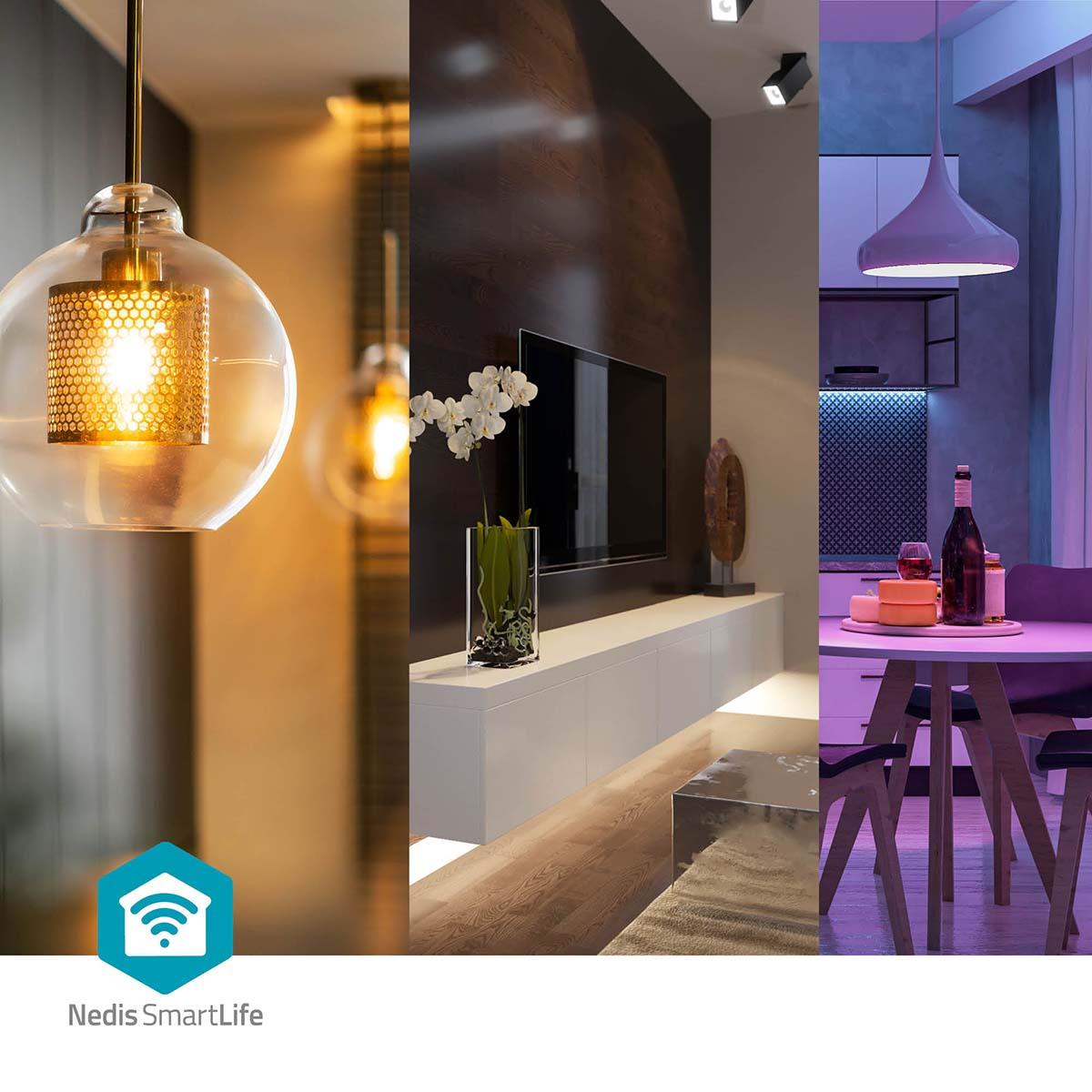 Nedis SmartLife Ceiling Light | Wi-Fi | RGB / Warm to Cool White | Round | Diameter: 290 mm | 1800 lm | 2700 - 6500 K | IP20 | Energy class: F | Android™ / IOS