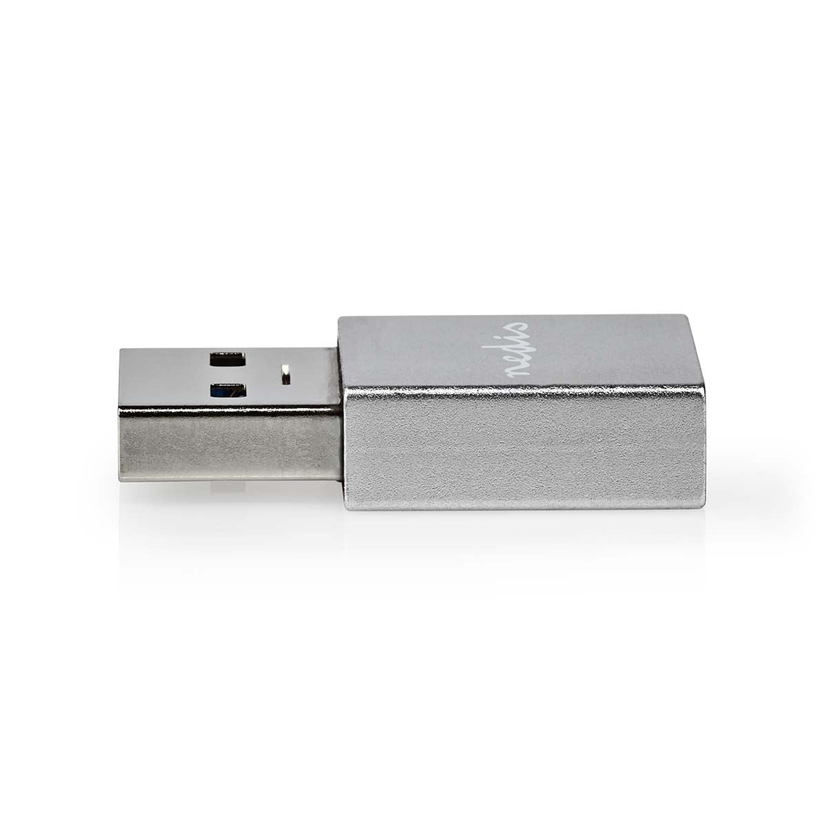 Nedis USB-A Adapter | USB 3.2 Gen 1 | USB-A Male | USB-C™ Female | 5 Gbps | Round | Nickel Plated | Black | Box