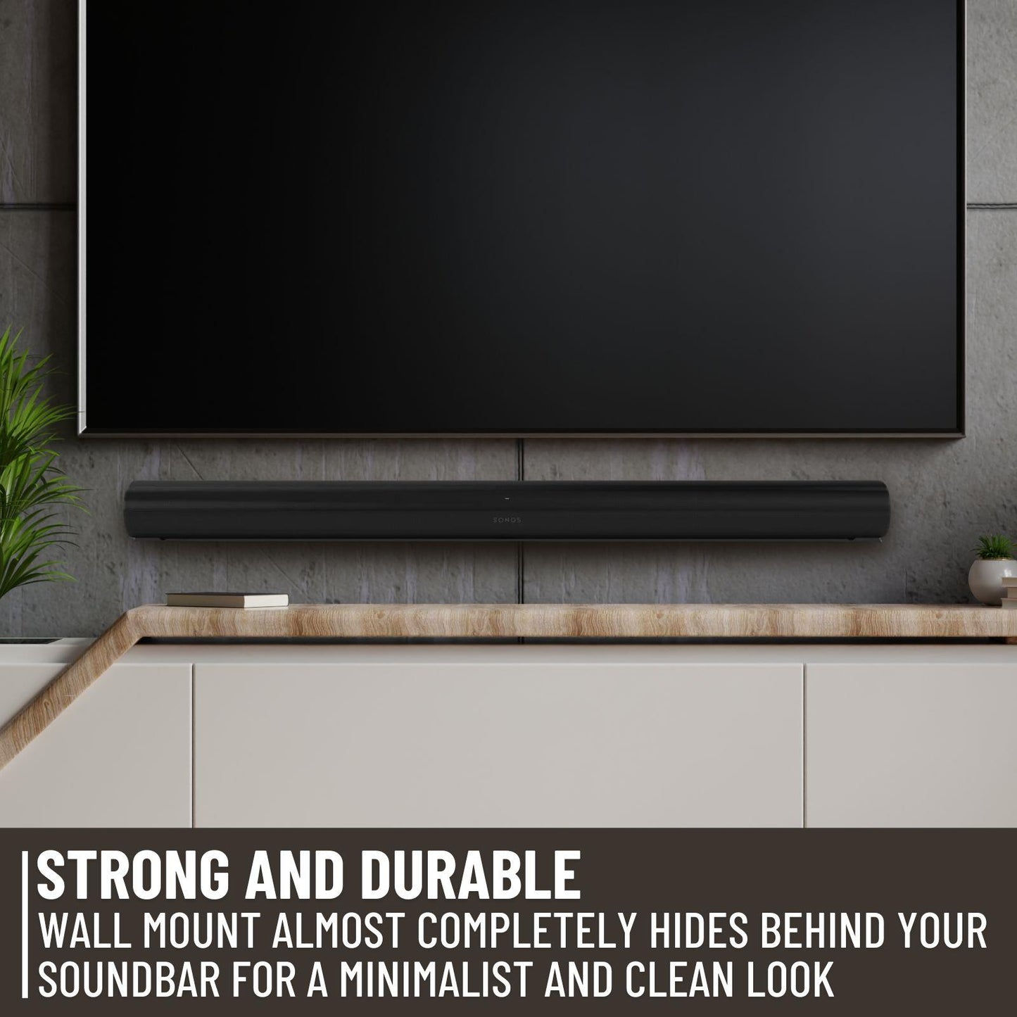 Nedis Soundbar Mount | Compatible with: Sonos® Arc™ | Wall | 10 kg | Fixed | ABS / Steel | Black