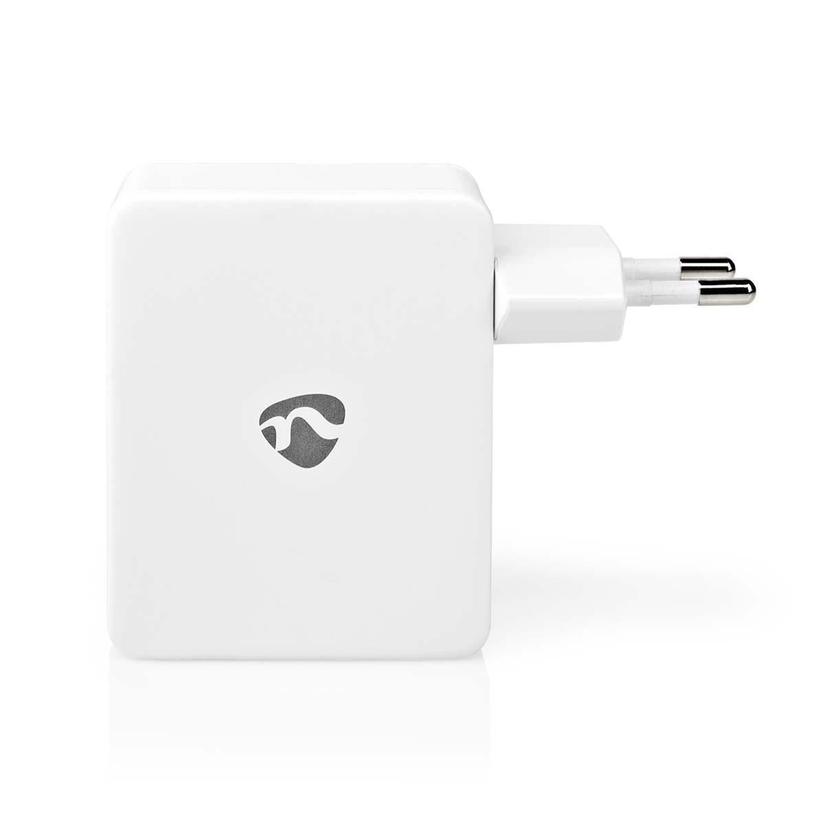 Nedis Wall Charger | 24 W | Quick charge feature | 4x 2.4 A | Number of outputs: 4 | 4x USB-A | No Cable Included | Single Voltage Output | White