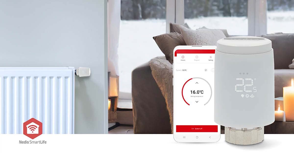 Nedis SmartLife Radiator Control | Zigbee 3.0 | Battery Powered | LED | Android™ / IOS