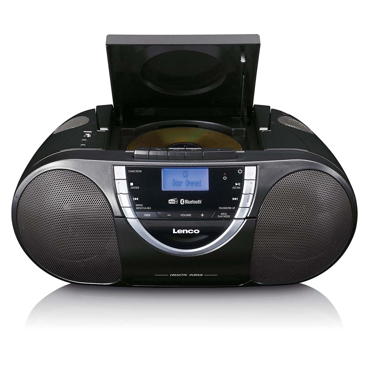 Lenco Portable DAB+ and FM Radio with CD Cassette and Bluetooth Black