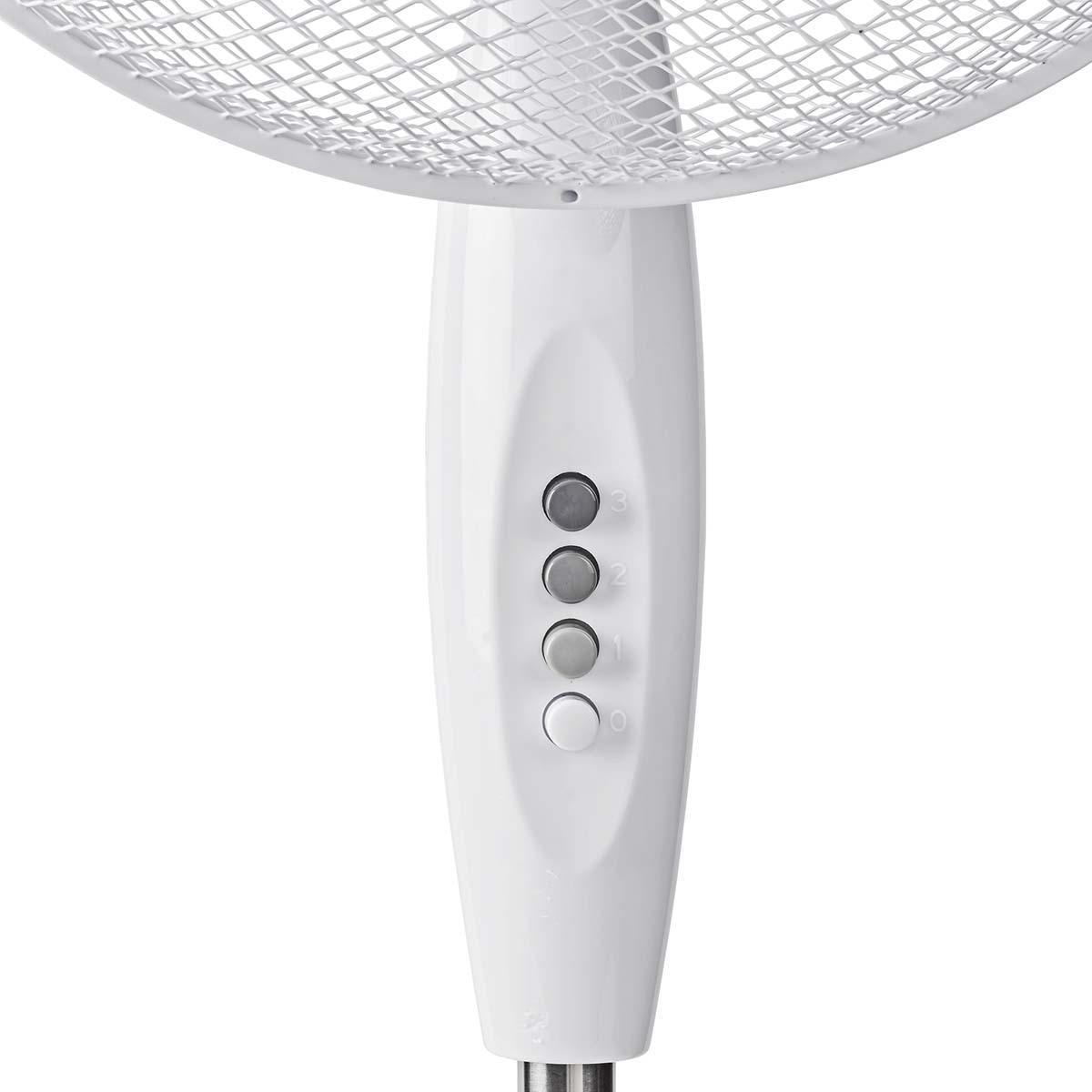 Nedis Stand Fan | Diameter: 400 mm | 3-Speed | Oscillation | 45 W | Adjustable height | White