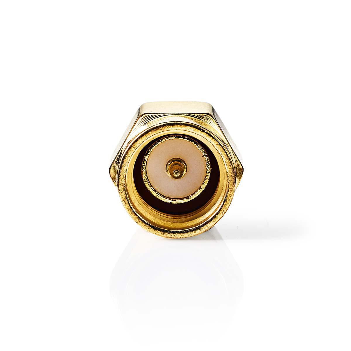 Nedis SMA Adapter | SMA Female Reverse Polarity | SMA Male | Gold Plated | 50 Ohm | Straight | Copper | Gold | 2 pcs | Box