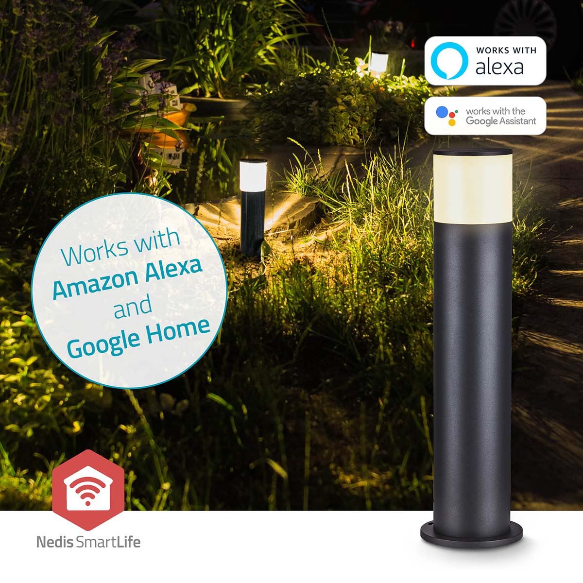 Nedis Smartlife Outdoor Light | 360 lm | Zigbee 3.0 | 10 + 4 W | RGB / Warm White | 2700 K | Aluminium | Android™ / IOS