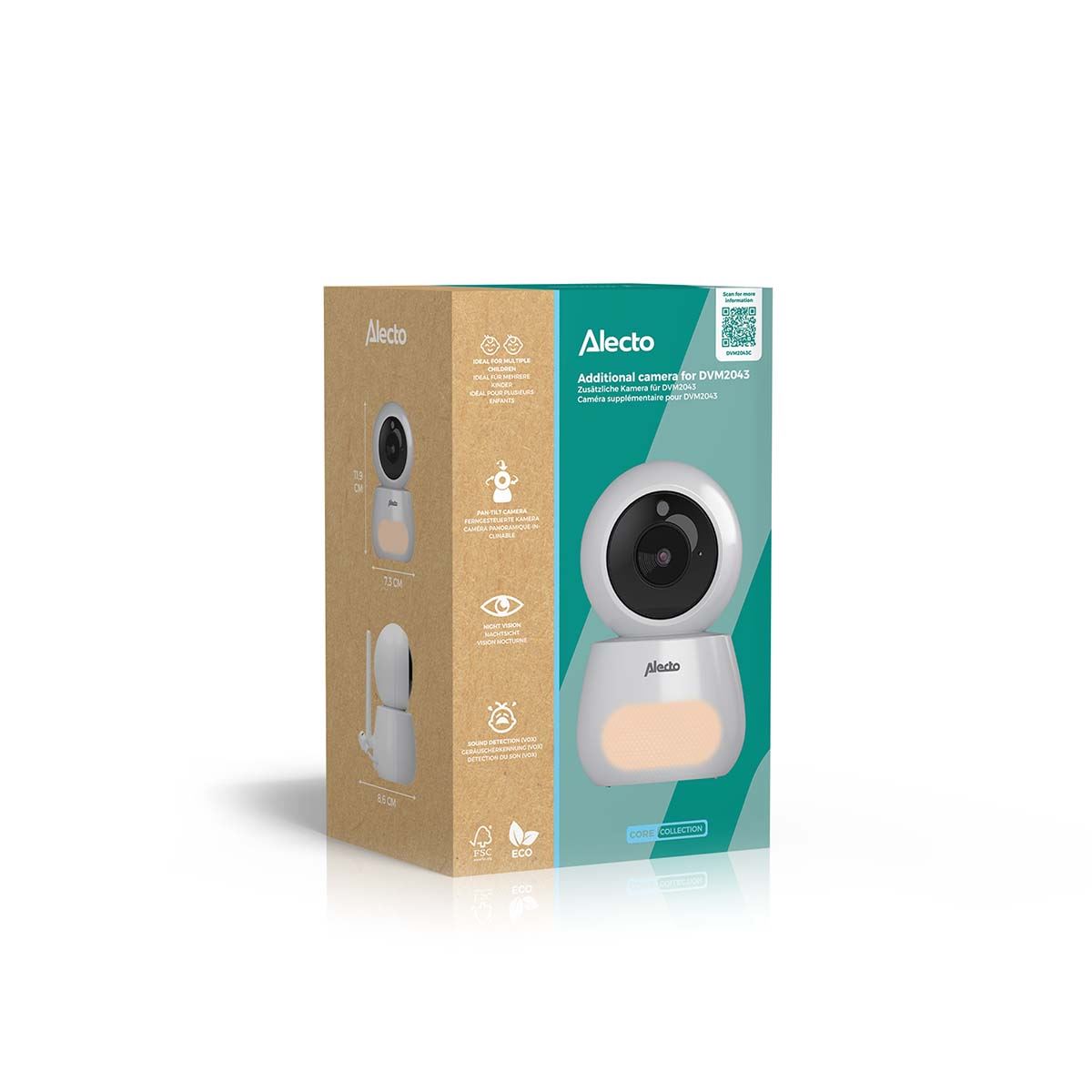 Alecto DVM2043C | Additional Camera for Alecto DVM2043 Baby Monitor | White