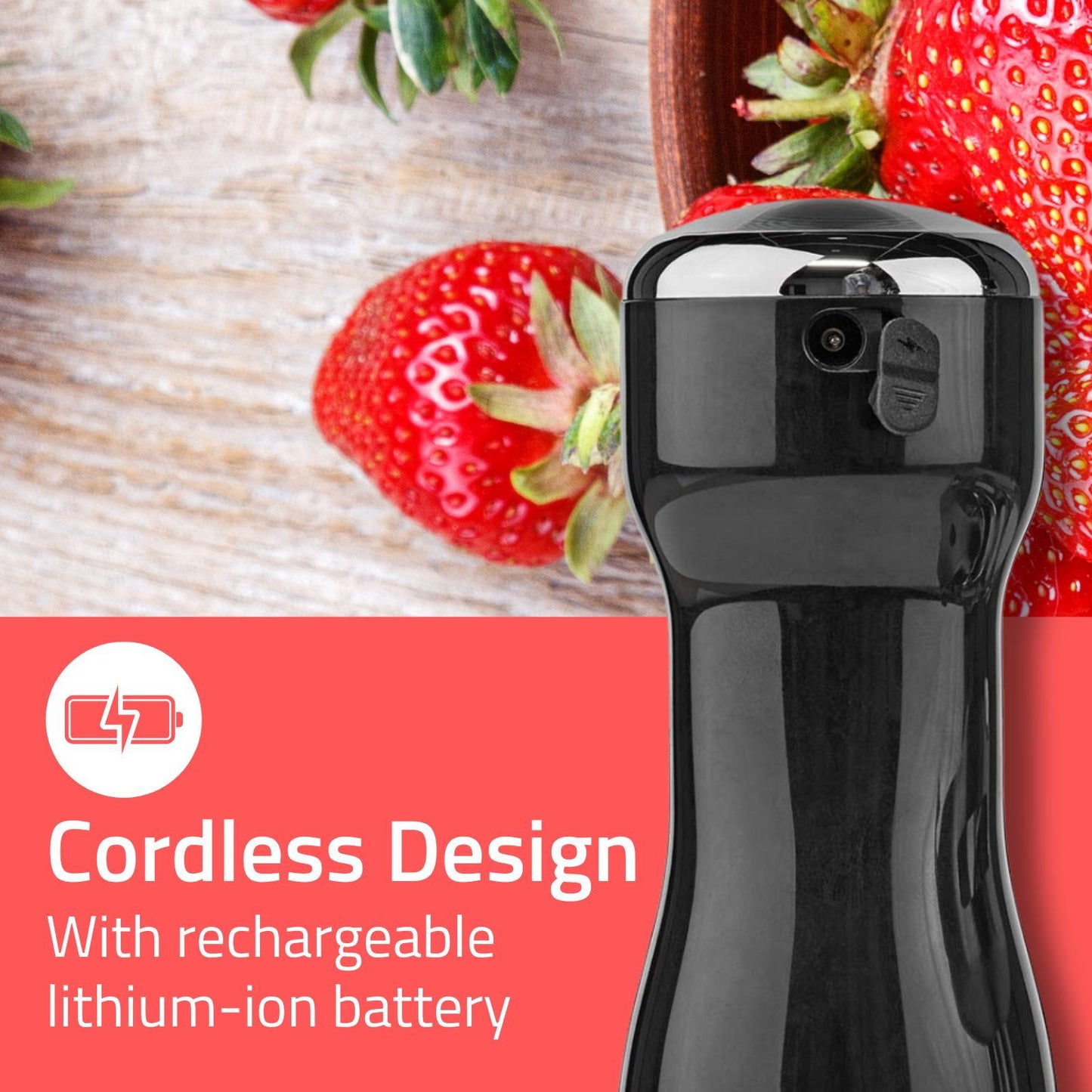 Nedis Hand Blender | 100 W | Speed settings: 1-Speed Setting | Black / Silver