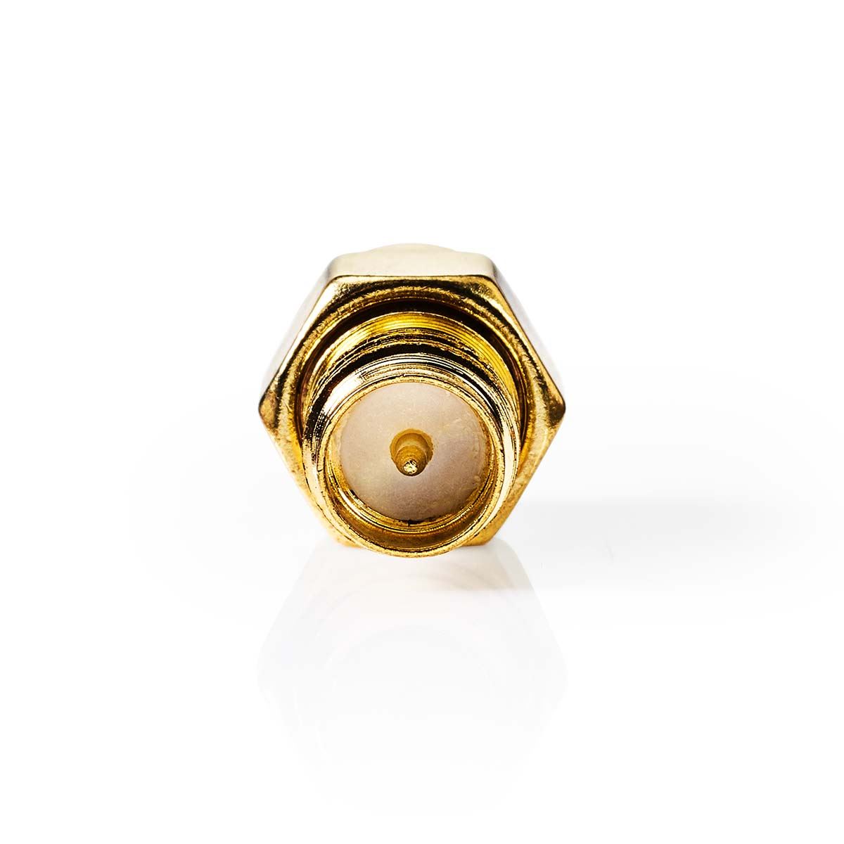 Nedis SMA Adapter | SMA Female Reverse Polarity | SMA Male | Gold Plated | 50 Ohm | Straight | Copper | Gold | 2 pcs | Box