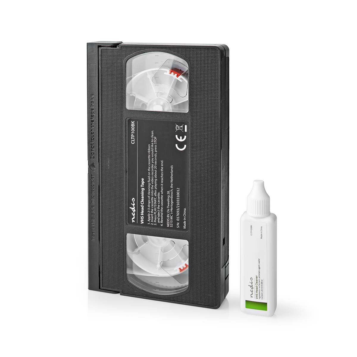 Nedis Head Cleaning Tape | 20 ml | VHS Heads | Black