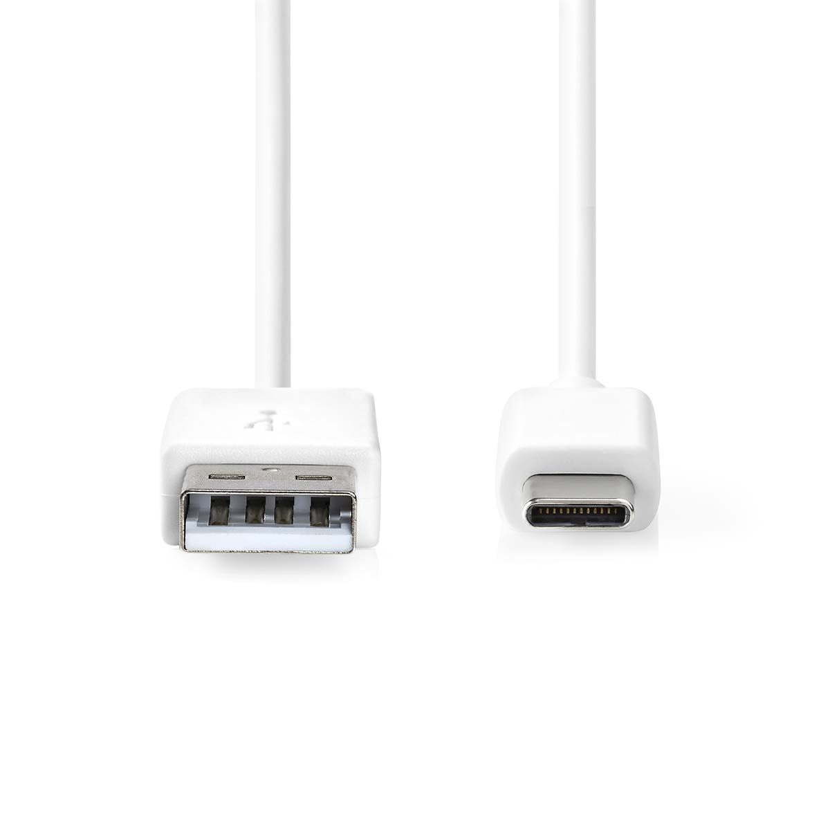 Nedis USB Cable | USB 2.0 | USB-A Male | USB-C™ Male | 60 W | 480 Mbps | Nickel Plated | 1.00 m | Round | PVC | White | Box